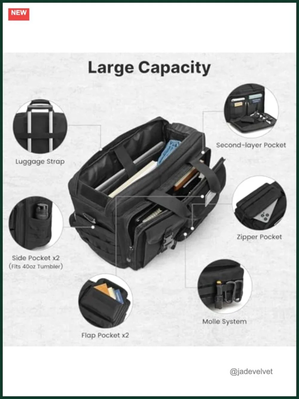 3-in-1 Tactical Laptop Messenger Bag Men 17.3